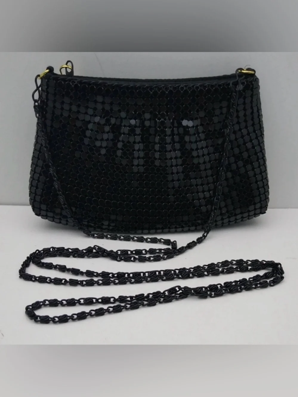 Vintage Y&S Black Metal Mesh Evening Bag | Convertible Clutch - Picture 1 of 4